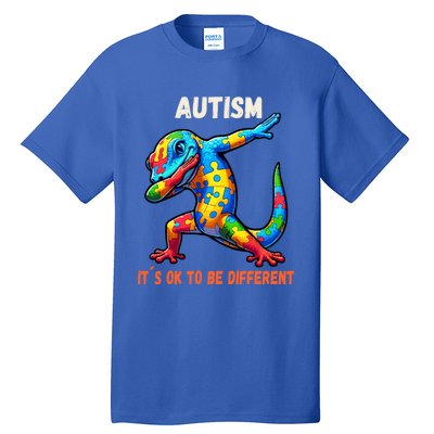 Autism Awareness Dabbing Gecko Funny Gift Tall T-Shirt