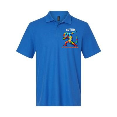 Autism Awareness Dabbing Gecko Funny Gift Softstyle Adult Sport Polo