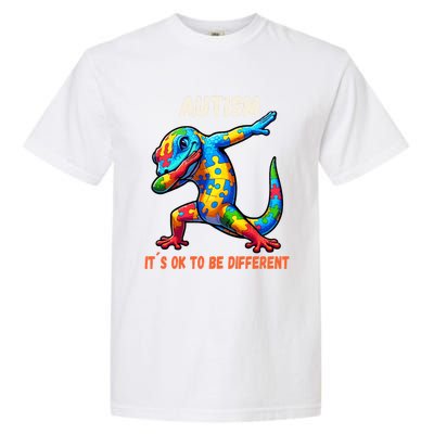 Autism Awareness Dabbing Gecko Funny Gift Garment-Dyed Heavyweight T-Shirt