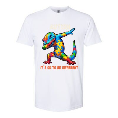 Autism Awareness Dabbing Gecko Funny Gift Softstyle® CVC T-Shirt