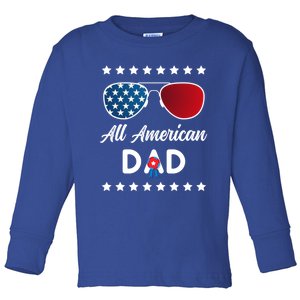 All American Dad 4th Of July Gift Toddler Long Sleeve Shirt