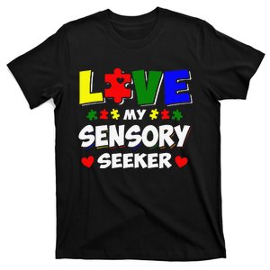 Autism Awareness Day Puzzle Sensory Seeker Gift T-Shirt