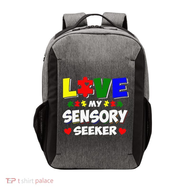 Autism Awareness Day Puzzle Sensory Seeker Gift Vector Backpack