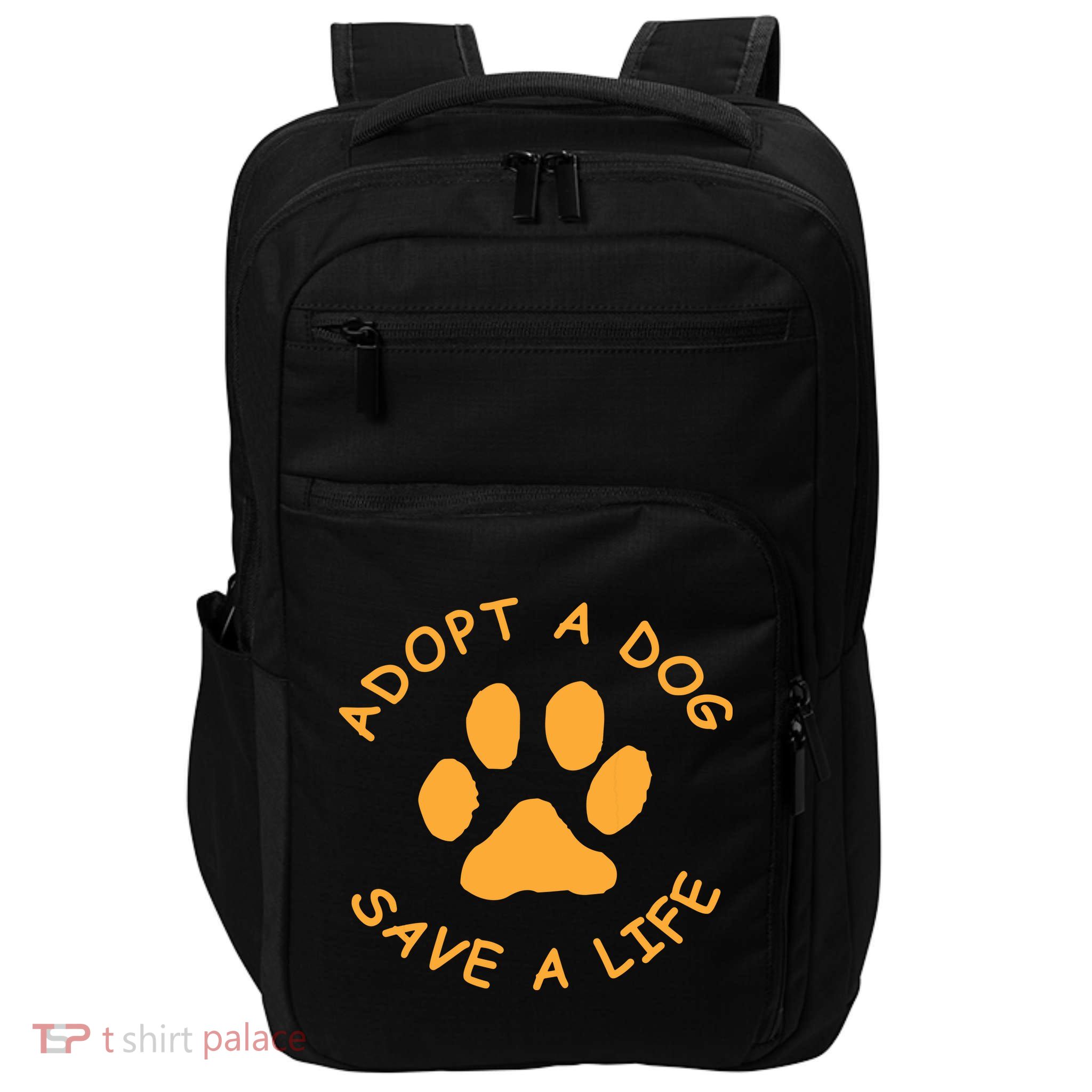 Adopt A Dog Save A Life Tee Rescue Dog Impact Tech Backpack
