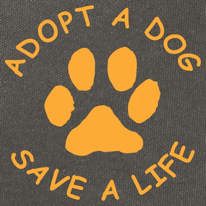Adopt A Dog Save A Life Tee Rescue Dog Cotton Canvas Backpack