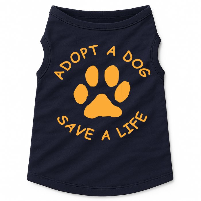 Adopt A Dog Save A Life Tee Rescue Dog Doggie Tank