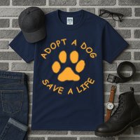 Adopt A Dog Save A Life Tee Rescue Dog Tall T-Shirt