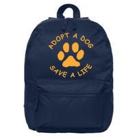 Adopt A Dog Save A Life Tee Rescue Dog 16 in Basic Backpack