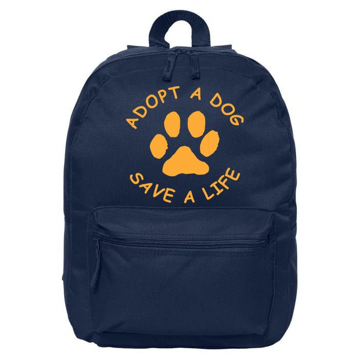 Adopt A Dog Save A Life Tee Rescue Dog 16 in Basic Backpack