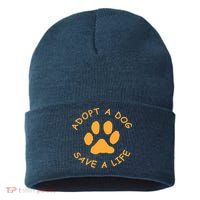 Adopt A Dog Save A Life Tee Rescue Dog Sustainable Knit Beanie