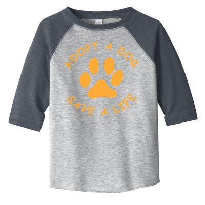 Adopt A Dog Save A Life Tee Rescue Dog Toddler Fine Jersey T-Shirt