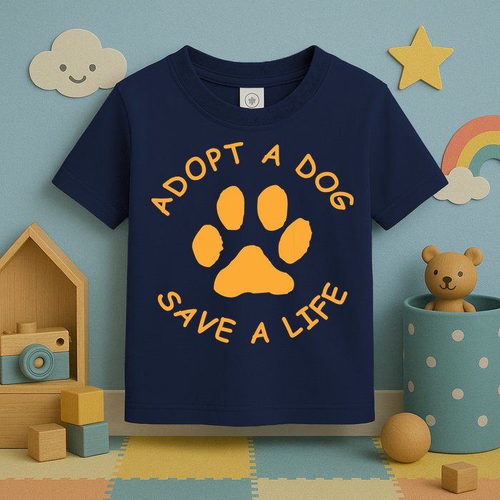 Adopt A Dog Save A Life Tee Rescue Dog Toddler T-Shirt
