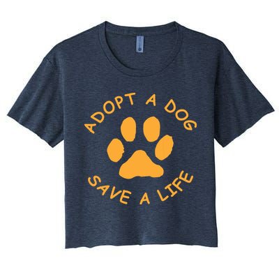 Adopt A Dog Save A Life Tee Rescue Dog Crop Top