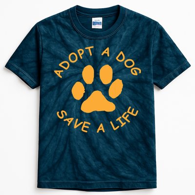 Adopt A Dog Save A Life Tee Rescue Dog Kids Tie-Dye T-Shirt