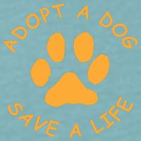 Adopt A Dog Save A Life Tee Rescue Dog Sueded Cloud Jersey T-Shirt