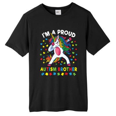 Autism Awareness Dabbing Unicorn Proud Autism Brother Funny Gift Tall Fusion ChromaSoft Performance T-Shirt