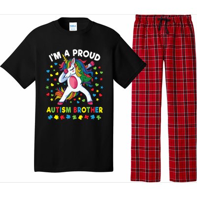 Autism Awareness Dabbing Unicorn Proud Autism Brother Funny Gift Pajama Set