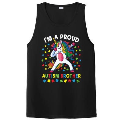 Autism Awareness Dabbing Unicorn Proud Autism Brother Funny Gift PosiCharge Competitor Tank