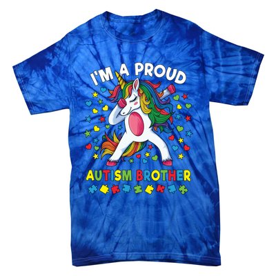 Autism Awareness Dabbing Unicorn Proud Autism Brother Funny Gift Tie-Dye T-Shirt