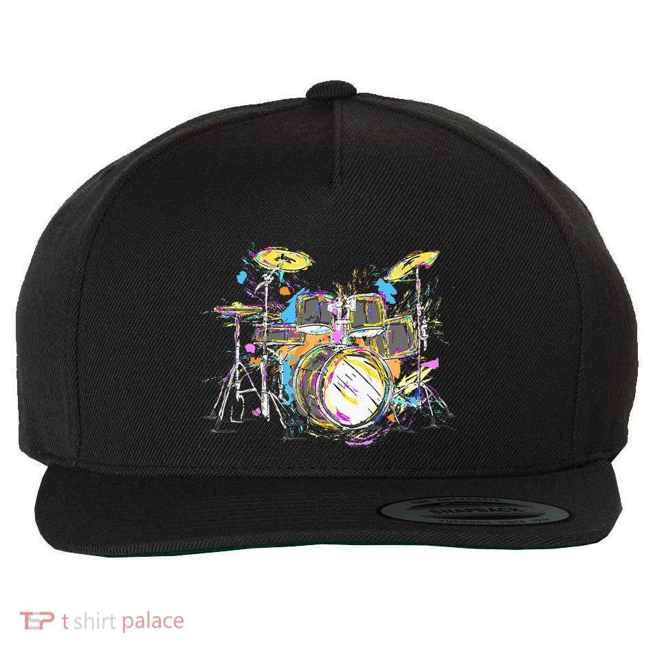 Abstract Art Drums Musician Music Band Throne Noose Wool Snapback Cap