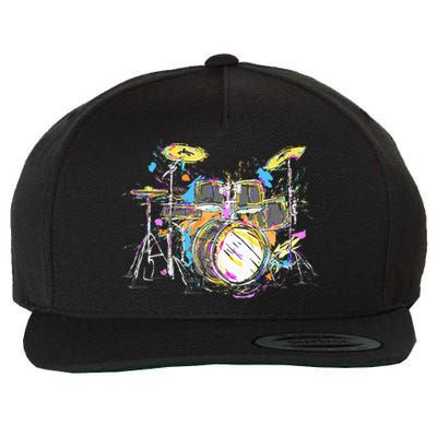 Abstract Art Drums Musician Music Band Throne Noose Wool Snapback Cap