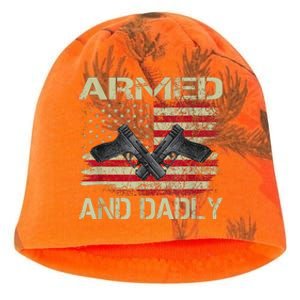 Armed And Dadly Funny Deadly Father For Father's Day Kati - Camo Knit Beanie