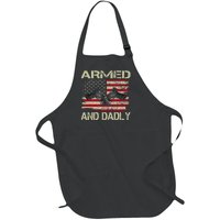 Armed And Dadly Funny Deadly Father For Fathers Day Full-Length Apron With Pockets