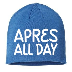 Apres All Day Skiing Ski Snowboarding Snow Sports Cool Gift Sustainable Beanie