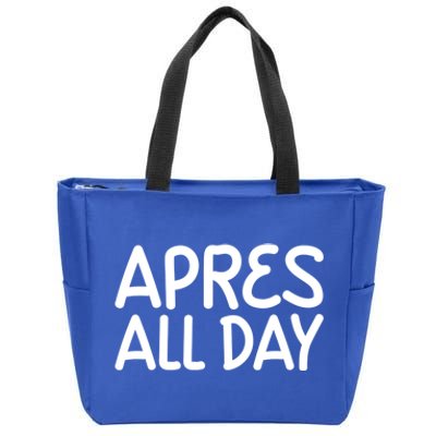 Apres All Day Skiing Ski Snowboarding Snow Sports Cool Gift Zip Tote Bag