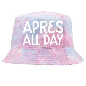 Apres All Day Skiing Ski Snowboarding Snow Sports Cool Gift Tie-Dyed Bucket Hat