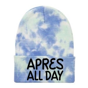 Apres All Day Skiing Ski Snowboarding Snow Sports Cool Gift Tie Dye 12in Knit Beanie