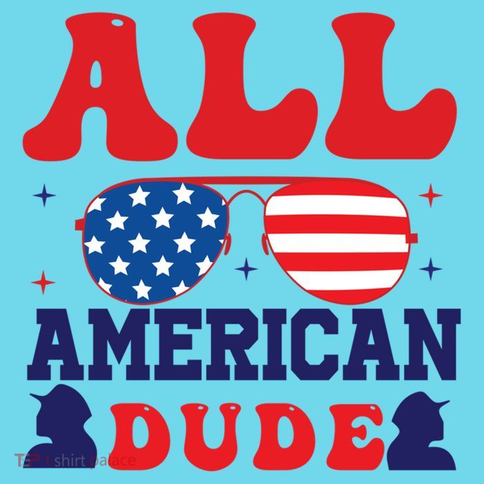 All American Dude 4th Of July Sunglasses Teens Cute Gift T-Shirt