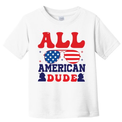 All American Dude 4th Of July Sunglasses Teens Cute Gift Toddler T-Shirt