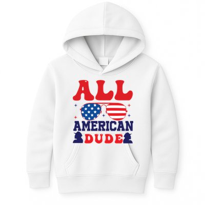 All American Dude 4th Of July Sunglasses Teens Cute Gift Kids Hoodie