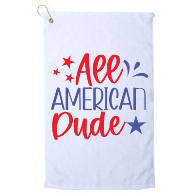All American Dude Freedom 4th Of July Patriotic Veteran Meaningful Gift Golf Towel