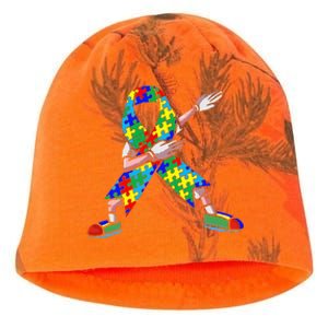 Autism Awareness Dabbing Puzzle Piece Love Dab Dance Kati - Camo Knit Beanie