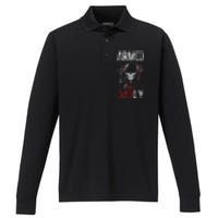 Armed And Dadly Funny Deadly Father Gift For Father's Day Performance Long Sleeve Polo