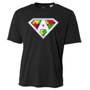 Autism Awareness Day Superhero Cooling Performance Crew T-Shirt