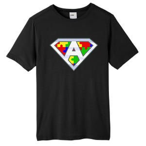 Autism Awareness Day Superhero Tall Fusion ChromaSoft Performance T-Shirt