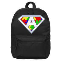 Autism Awareness Day Superhero 16 in Basic Backpack