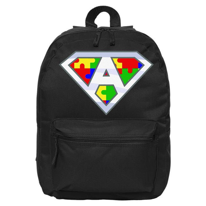 Autism Awareness Day Superhero 16 in Basic Backpack