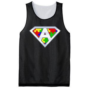 Autism Awareness Day Superhero Mesh Reversible Basketball Jersey Tank