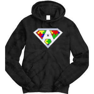 Autism Awareness Day Superhero Tie Dye Hoodie