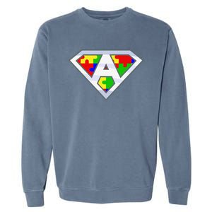 Autism Awareness Day Superhero Garment-Dyed Sweatshirt