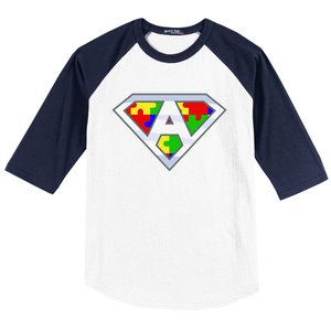 Autism Awareness Day Superhero Baseball Sleeve Shirt