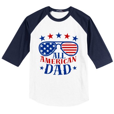 All American Dad Baseball Sleeve Shirt