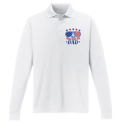 All American Dad Performance Long Sleeve Polo