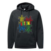 Autism Awareness Design Supporting Spread Kindness Performance Fleece Hoodie