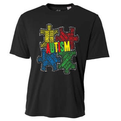 Autism Awareness Design Supporting Spread Kindness Cooling Performance Crew T-Shirt