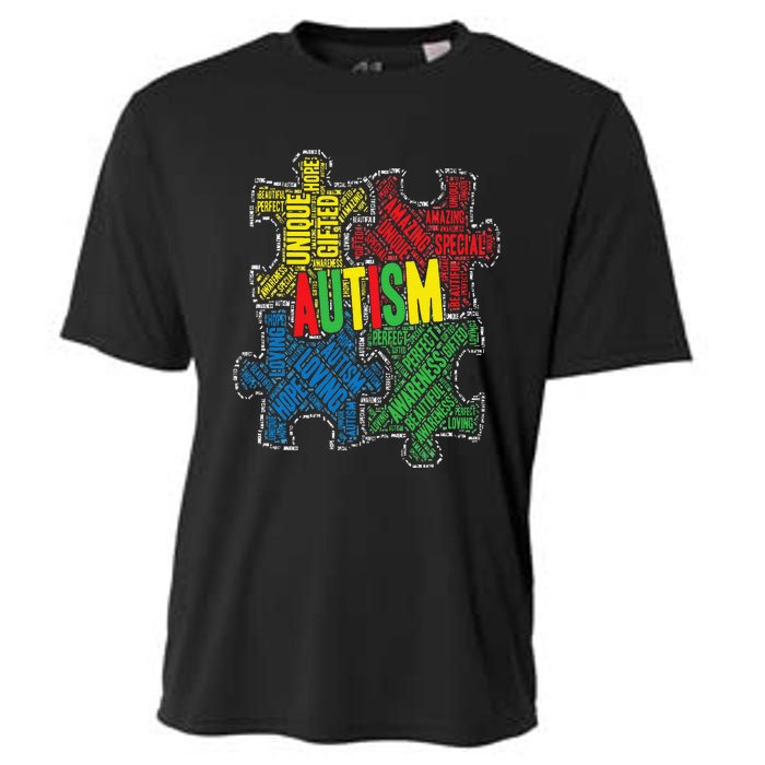 Autism Awareness Design Supporting Spread Kindness Cooling Performance Crew T-Shirt